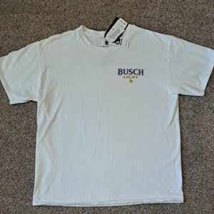 Busch Light Tee with Blue and Gold Logo
